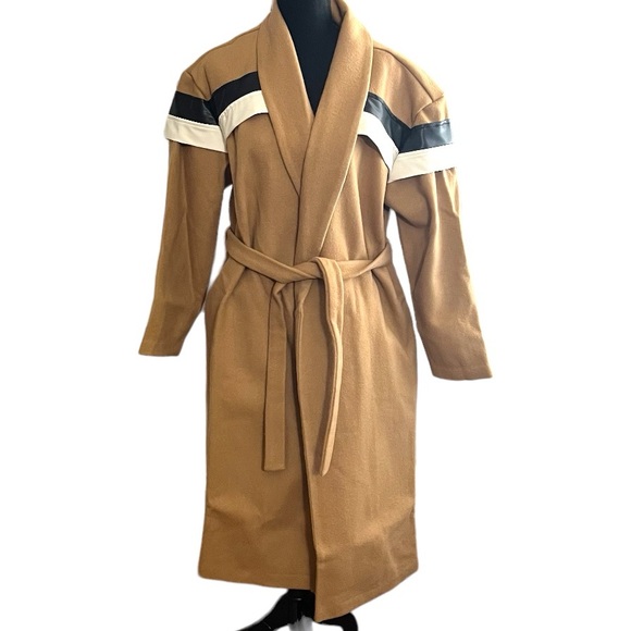 NWT Making the Cut Andreas Wool camel stripe coat - Picture 4 of 9